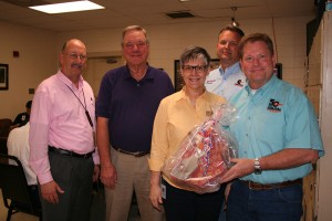 Pictured Left to right: Capt. Brad Penisson, Beaumont Fire Department Investigator, Coastal Vice President Tom Johnson, Beaumont Fire Department Fire Chief Anne Huff, Coastal Customer Service Manager Mike Hall and Coastal President J.C. Chuck Mazoch.