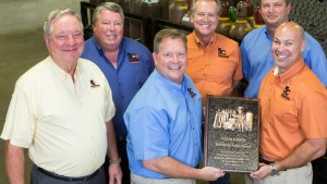 (Front L-R) Coastal Welding Supply’s Vice President, Tom Johnson, President, J.C. “Chuck” Mazoch, and Operations & Safety Manager Mike Bourgeois. (Rear L-R) Director of Inside Sales, Gary Sztaba, Director of Outside Sales, Jim Smith and Customer Service Manager Mike Hall. 